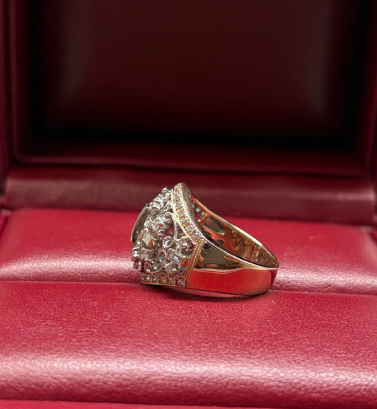 K 18 DIAMOND RING total wgt 10.71 grms