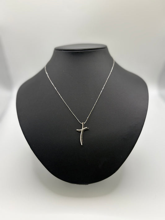 K 18 WG CHAIN & PENDANT total wgt 3.47 grms