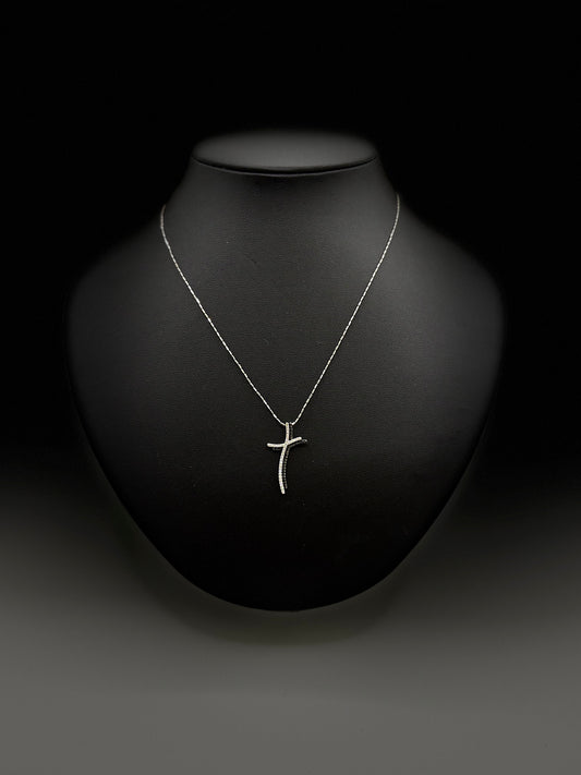 K 18 WG CHAIN & PENDANT total wgt 3.47 grms