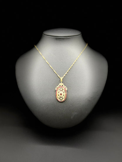 K 18 Ruby CHAIN & PENDANT Total Wgt - 14.60 Grms