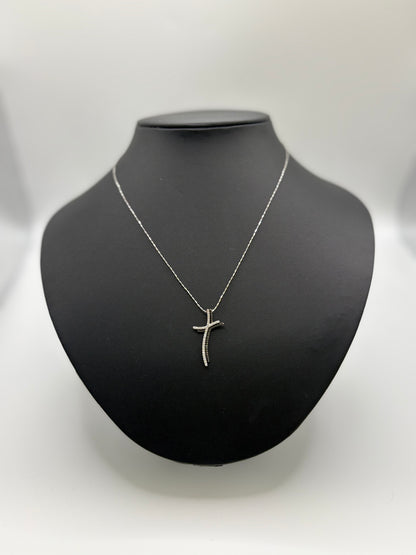 K 18 WG CHAIN & PENDANT total wgt 3.47 grms