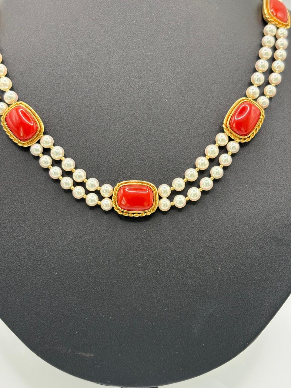 K 18 NATURAL CORAL WITH GGS CERTIFICATE