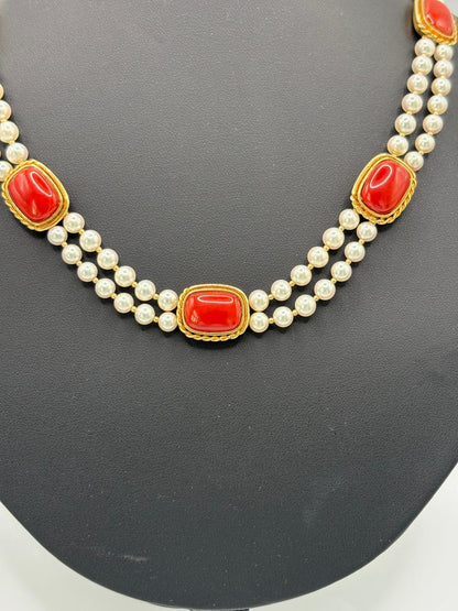 K 18 NATURAL CORAL WITH GGS CERTIFICATE