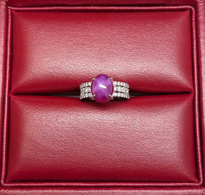 PT 900 STAR RUBY RING total wgt 9.07 grms