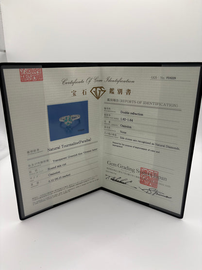 K 18 WG RING total wgt 2.40 grms GGS Certified