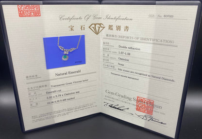 NECKLACE PT-900/850 TOTAL GRM 18.5 WITH GGS CERTIFICATE